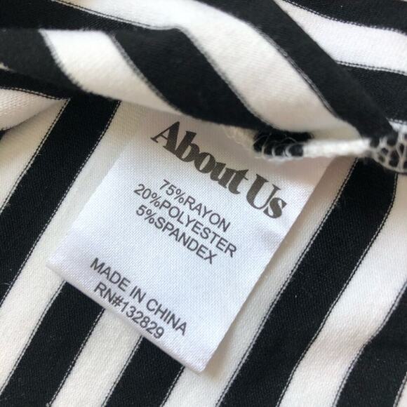 NWT Revolve About Us Joey off the shoulder striped top 1X - Picture 7 of 8